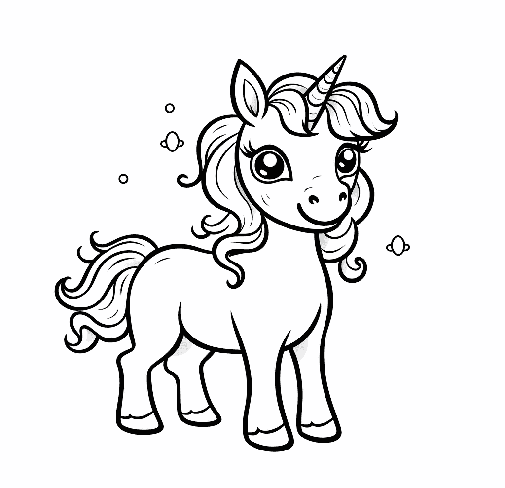 Desenho de Unicórnios para imprimir