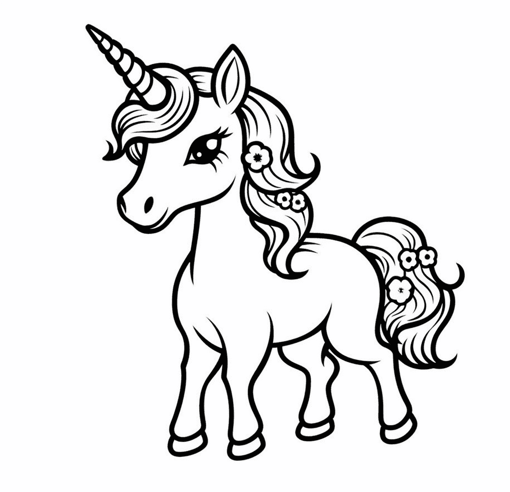 Desenho de Unicórnios para imprimir