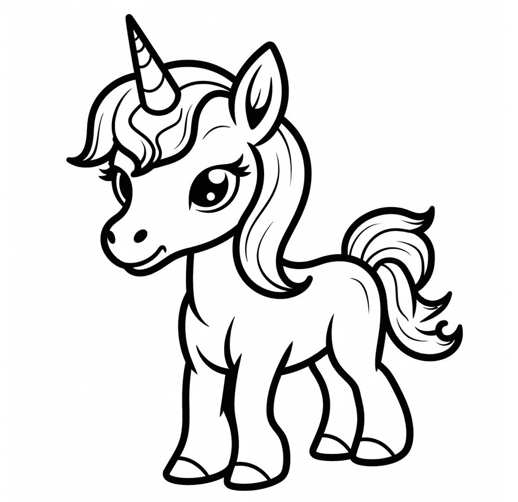 Desenho de Unicórnios para imprimir