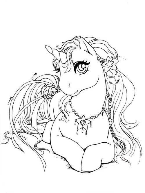 Desenho de Unicórnios para imprimir