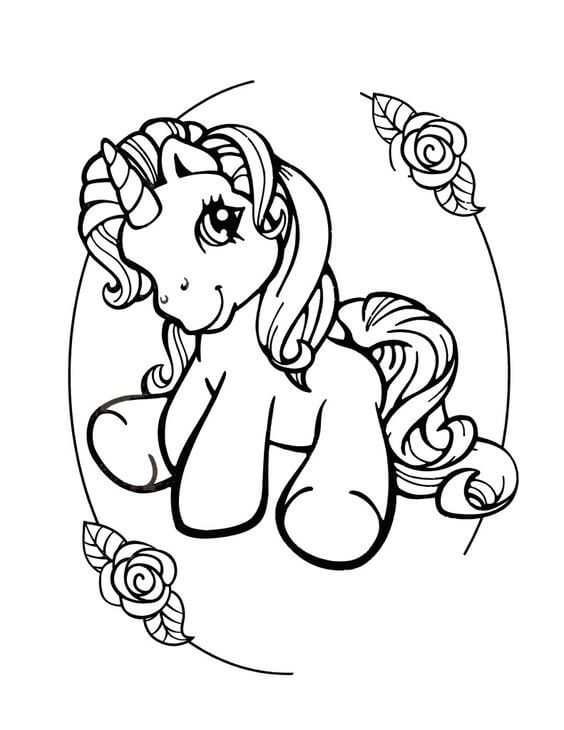 Desenho de Unicórnios para imprimir