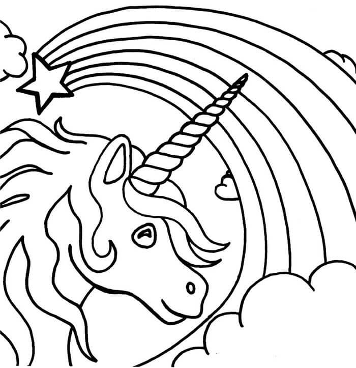 Desenho de Unicórnios para imprimir