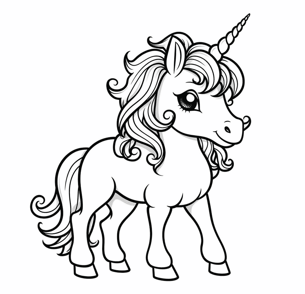 Desenho de Unicórnios para imprimir