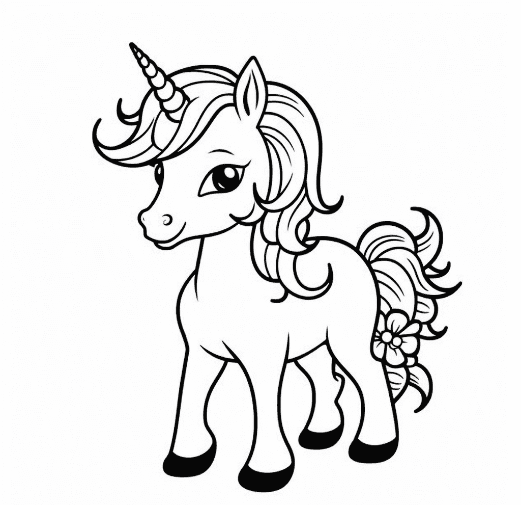 Desenho de Unicórnios para imprimir