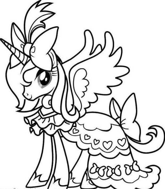 Desenho de Unicórnios para imprimir