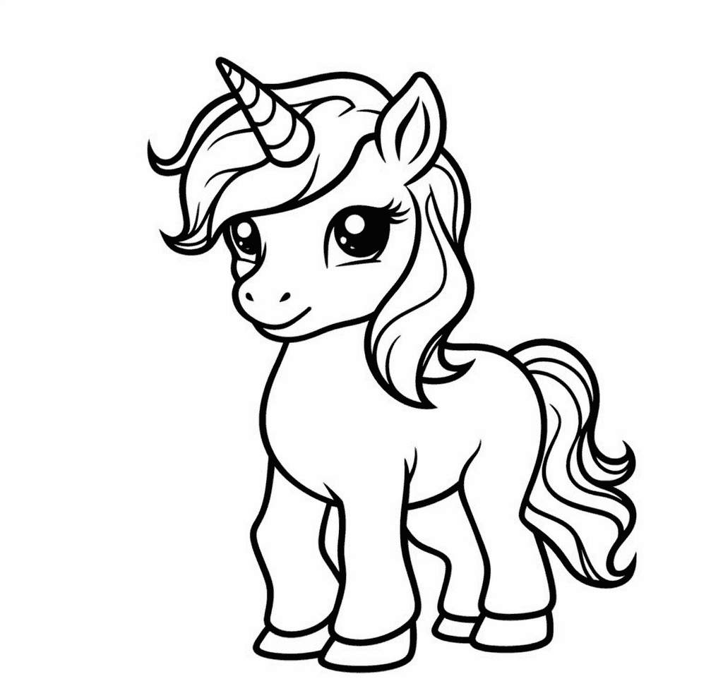 Desenho de Unicórnios para imprimir