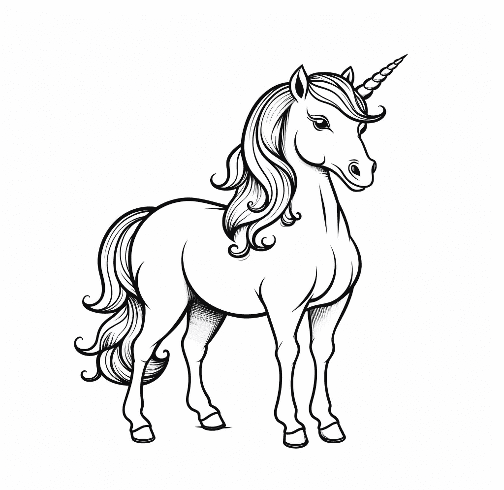 Desenho de Unicórnios para imprimir