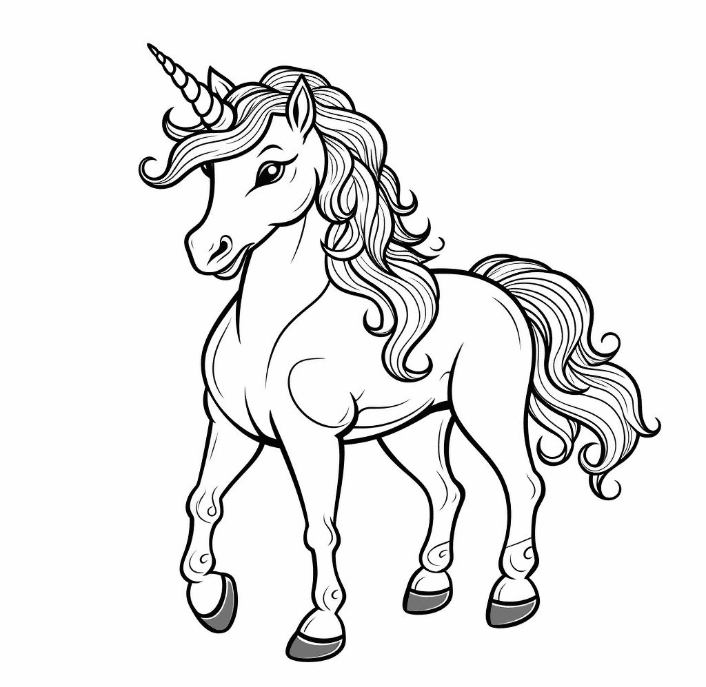 Desenho de Unicórnios para imprimir