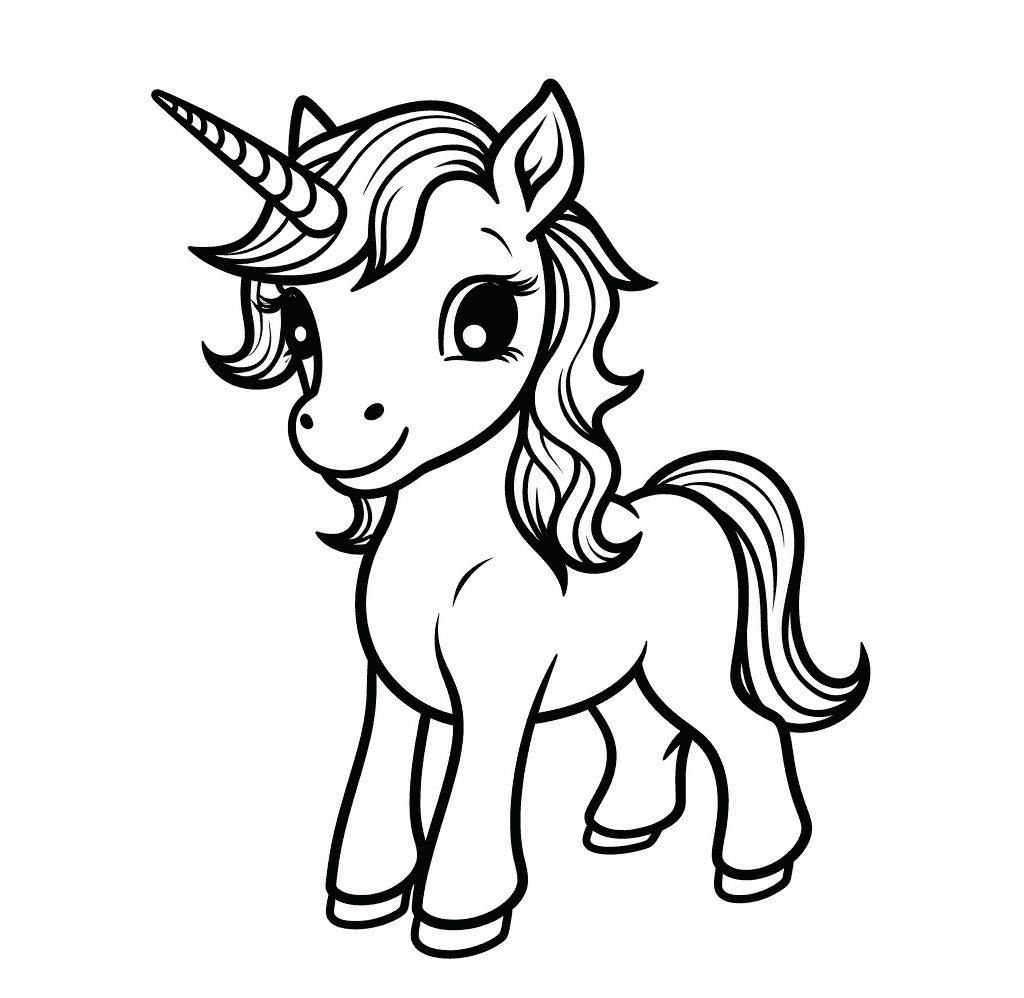 Desenho de Unicórnios para imprimir