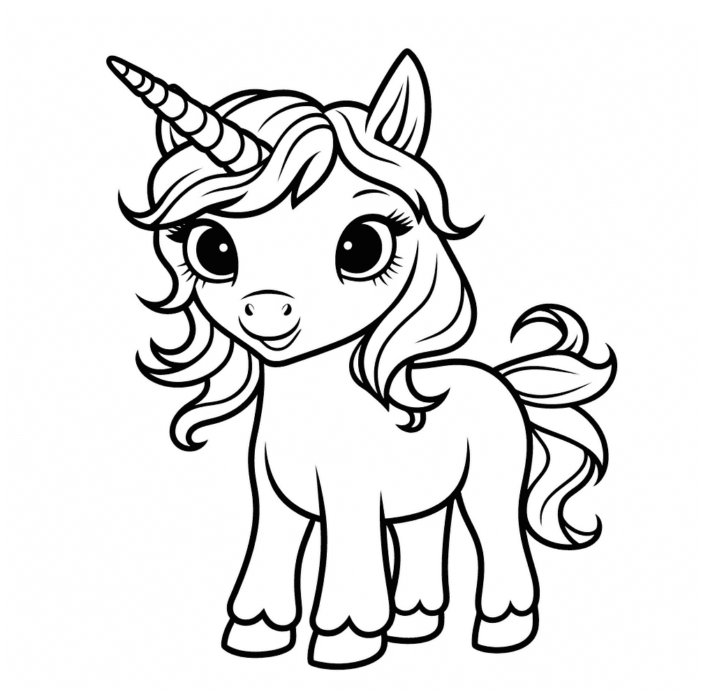 Desenho de Unicórnios para imprimir