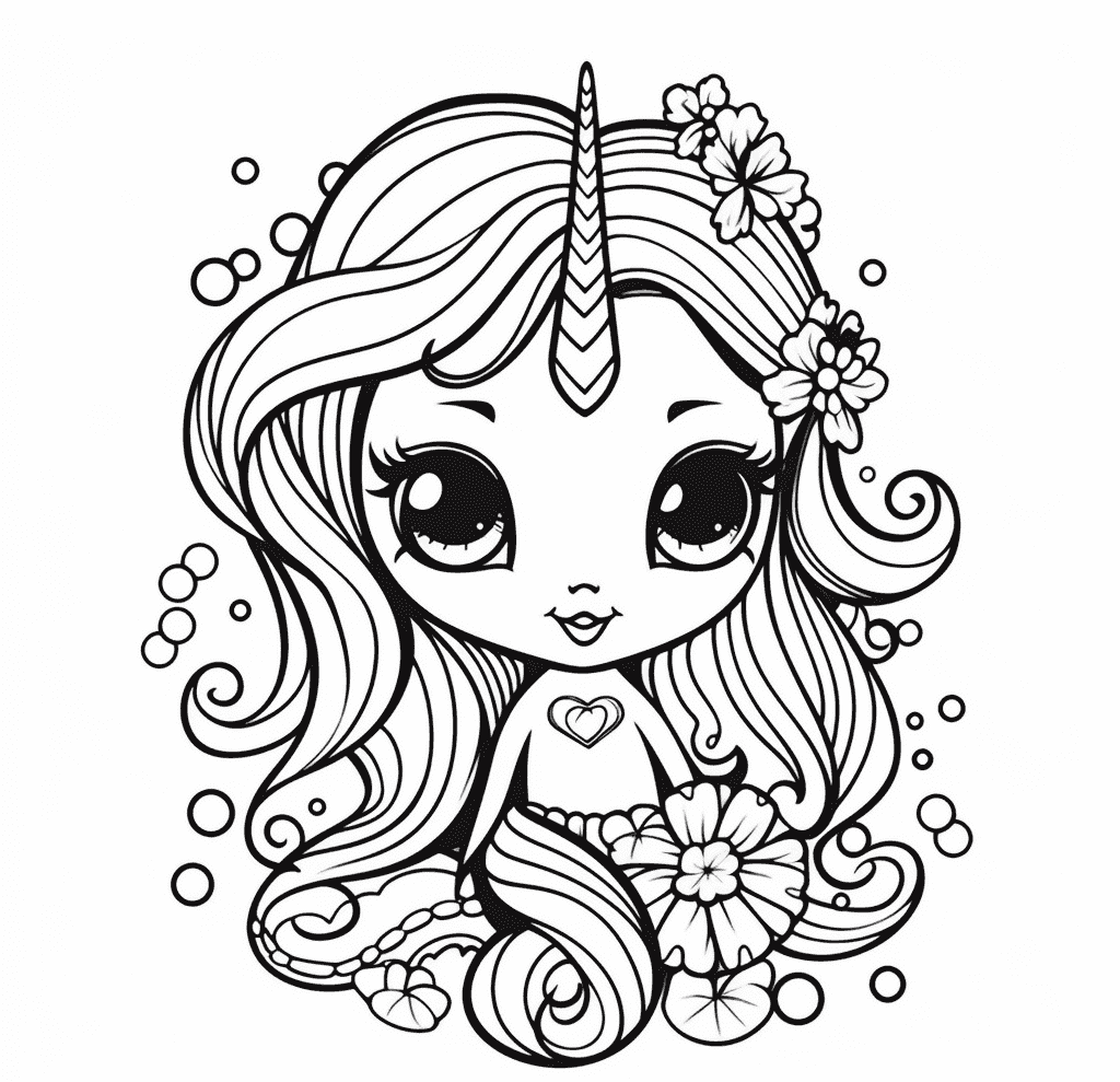 Desenho de Unicórnios para imprimir