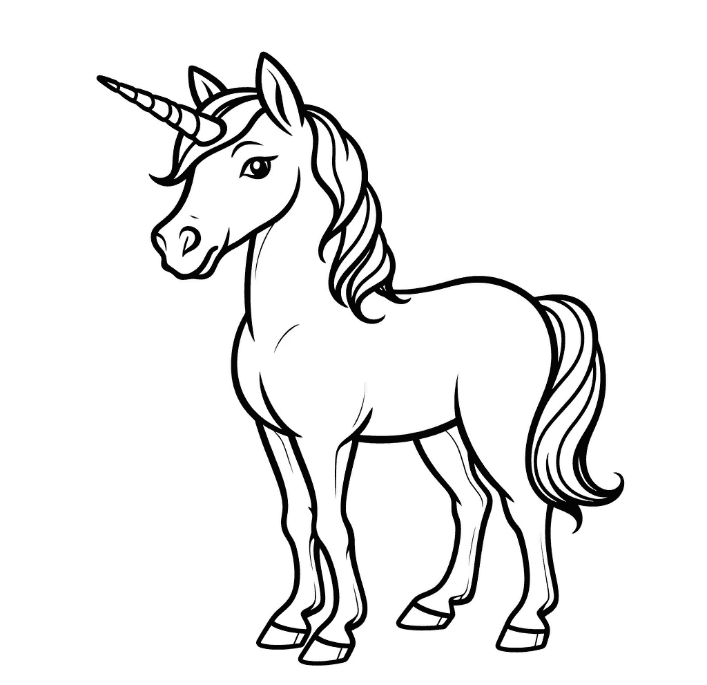Desenho de Unicórnios para imprimir