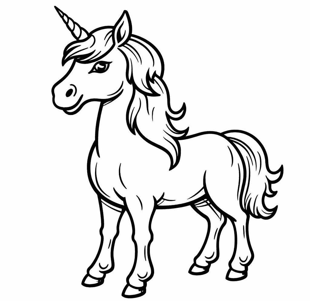 Desenho de Unicórnios para imprimir