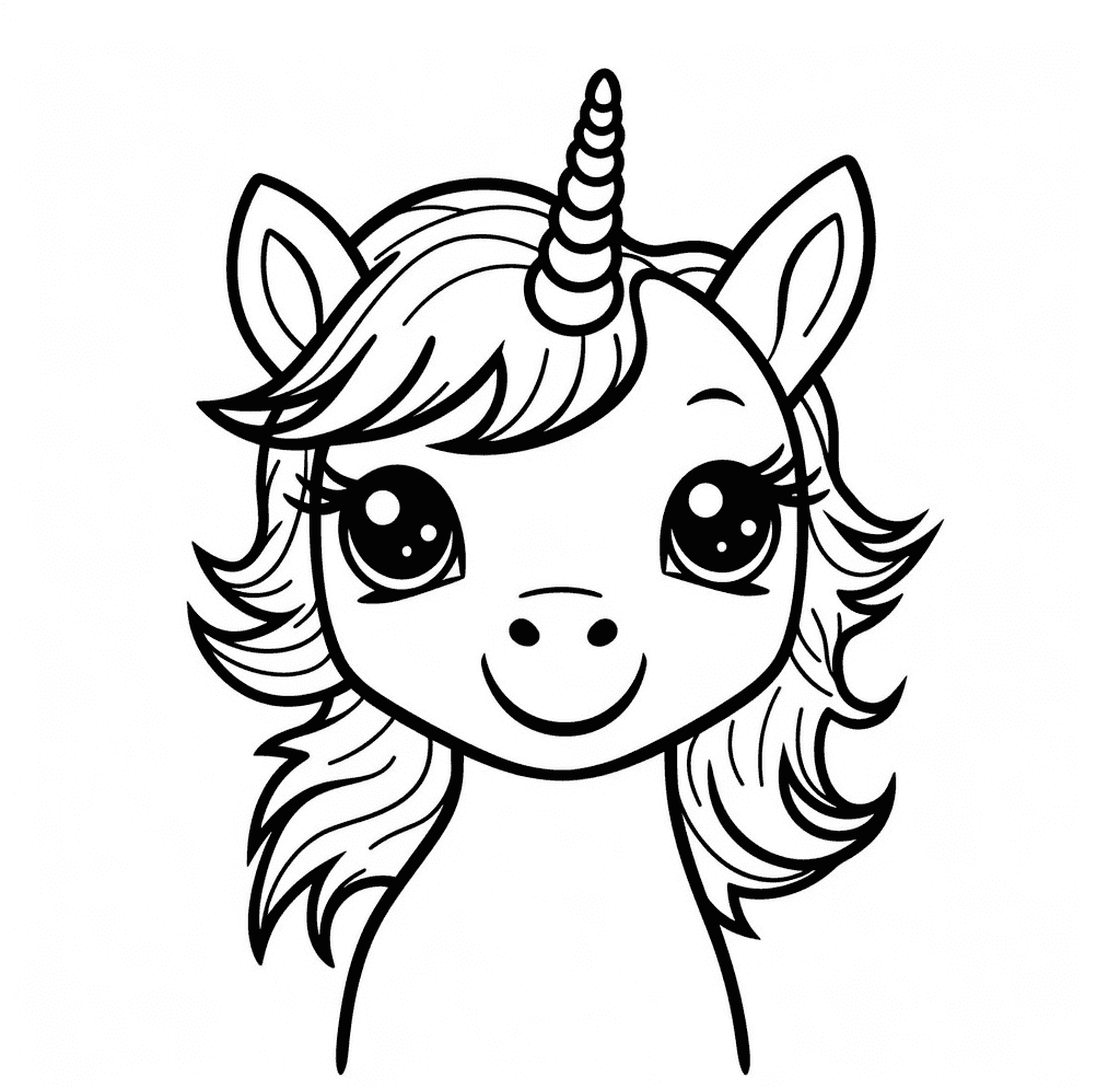Desenho de Unicórnios para imprimir