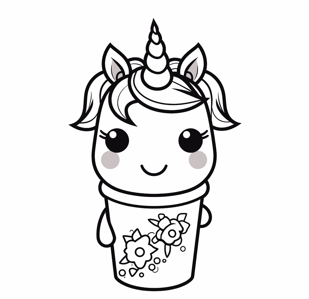 Desenho de Unicórnios para imprimir