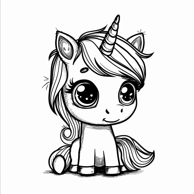 Desenho de Unicórnios para imprimir
