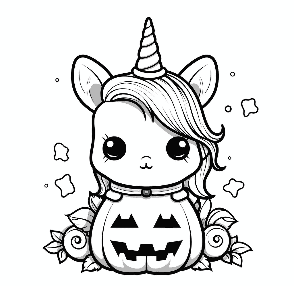 Desenho de Unicórnios para imprimir