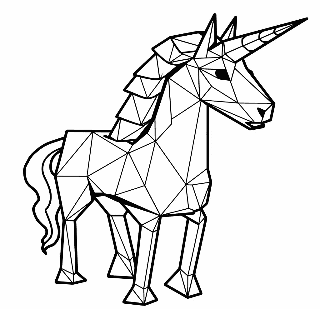 Desenho de Unicórnios para imprimir