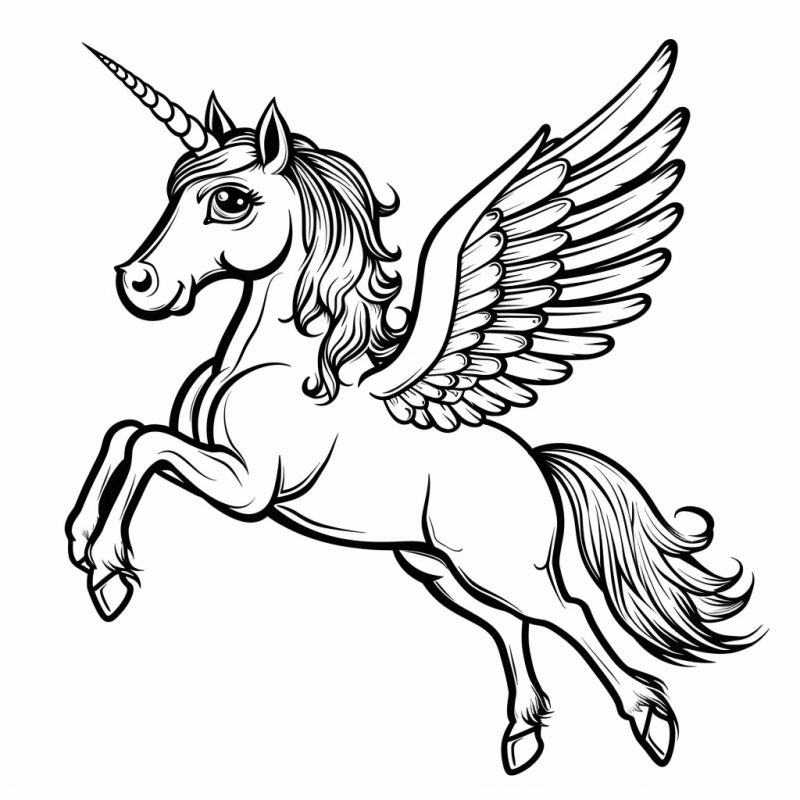 Desenho de Unicórnios para imprimir