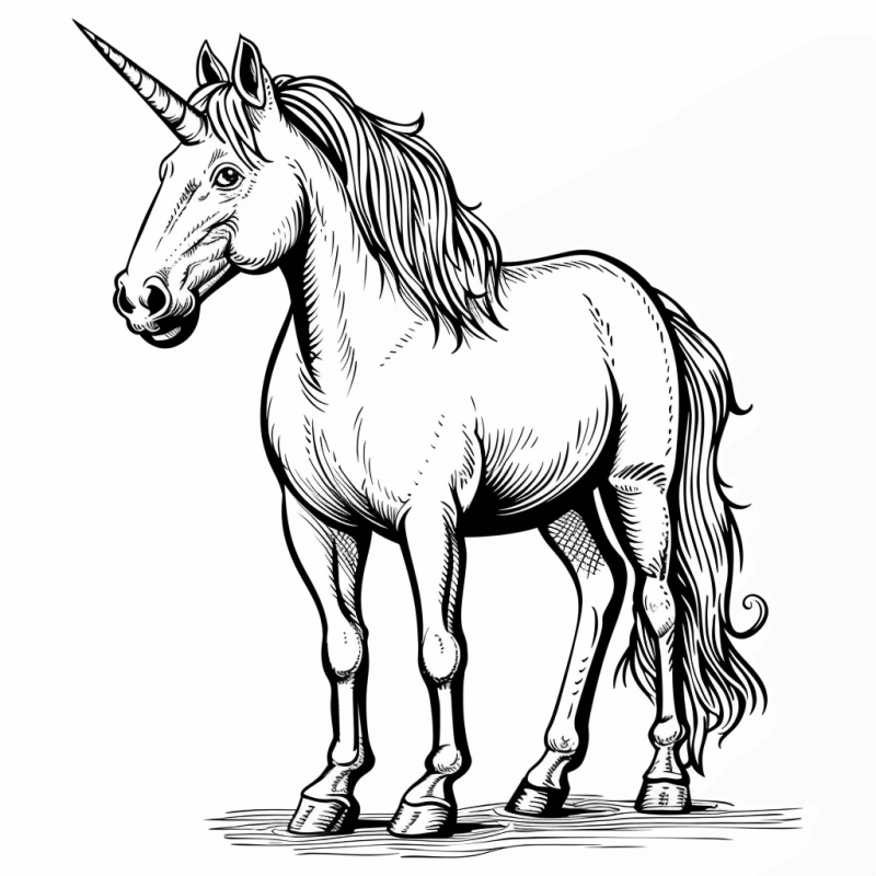 Desenho de Unicórnios para imprimir