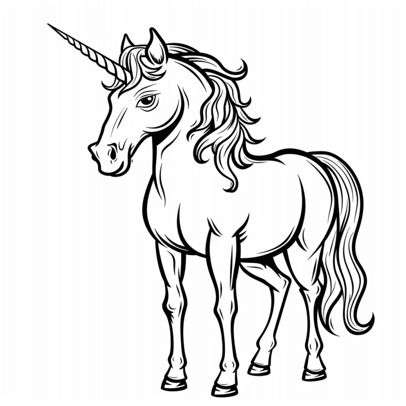 Desenho de Unicórnios para imprimir