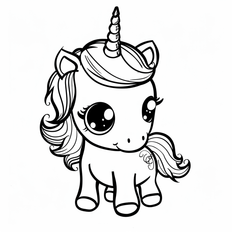Desenho de Unicórnios para imprimir