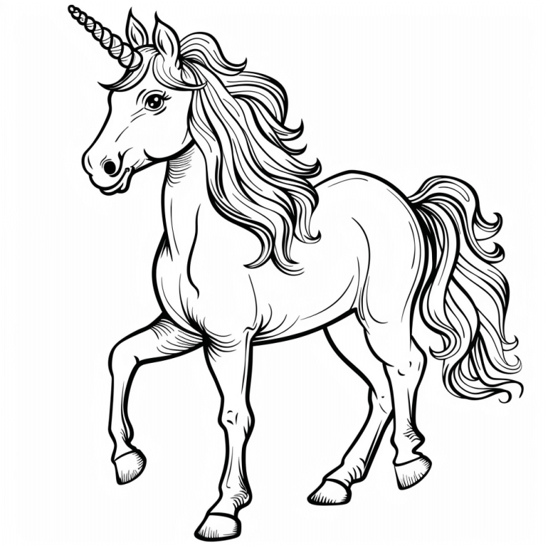 Desenho de Unicórnios para imprimir
