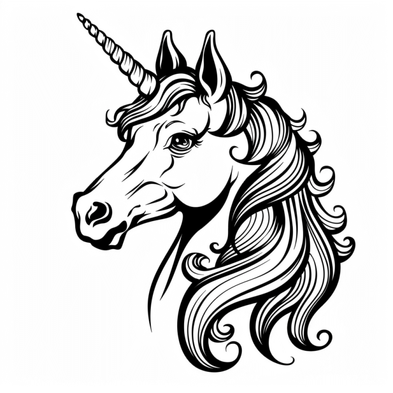 Desenho de Unicórnios para imprimir