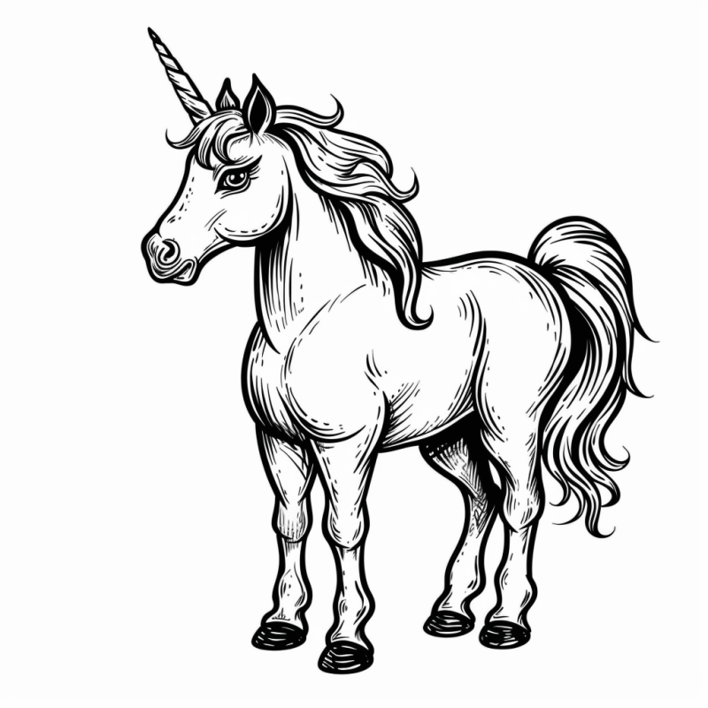 Desenho de Unicórnios para imprimir