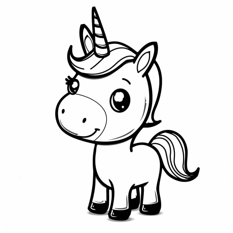 Desenho de Unicórnios para imprimir