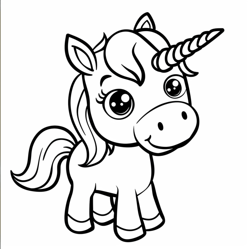 Desenho de Unicórnios para imprimir
