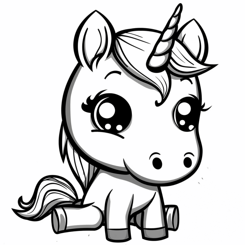 Desenho de Unicórnios para imprimir