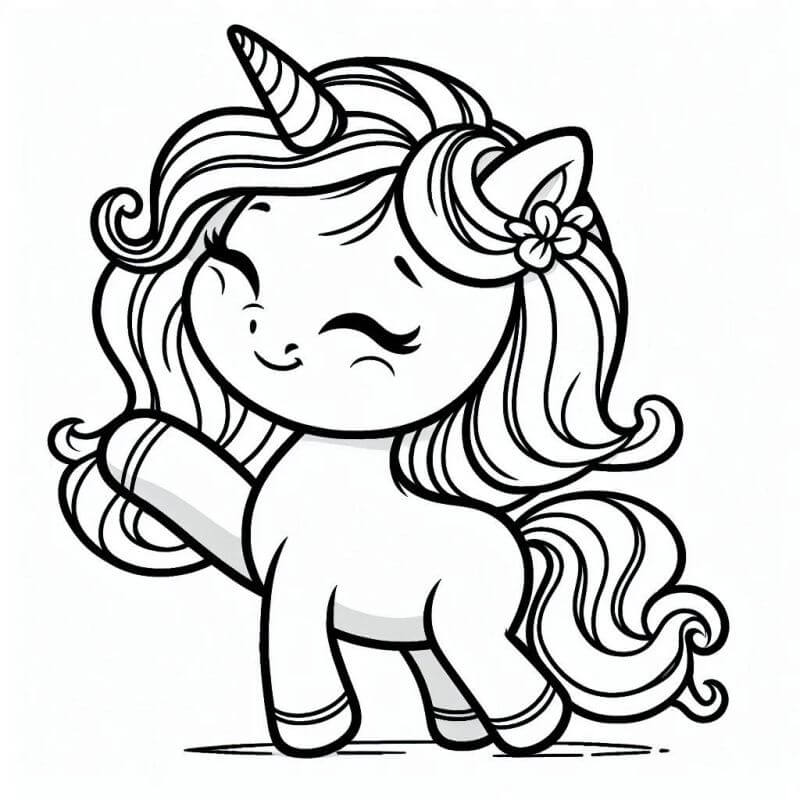 Desenho de Unicórnios para imprimir