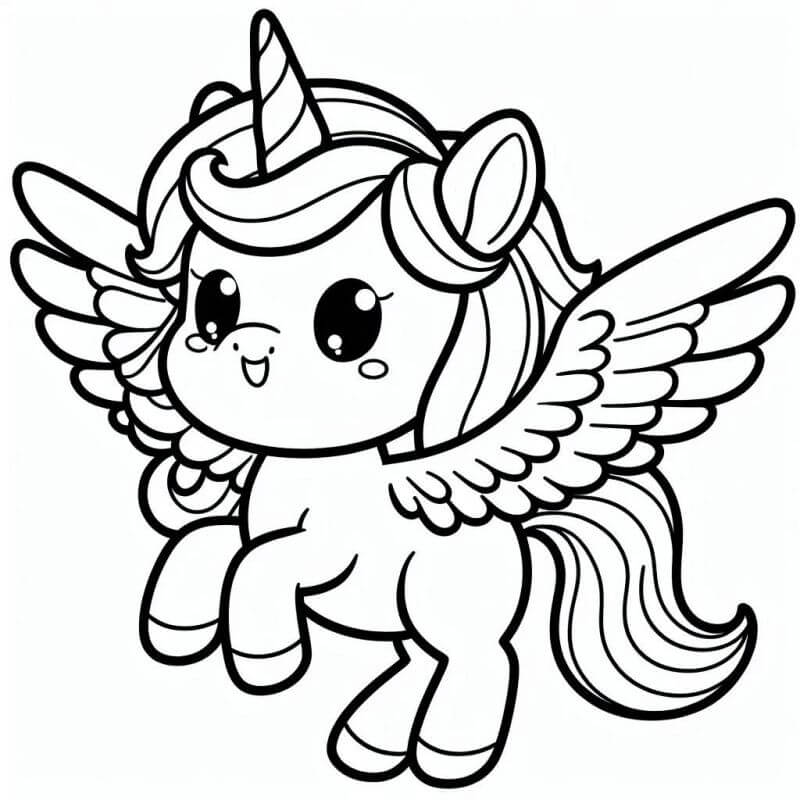 Desenho de Unicórnios para imprimir
