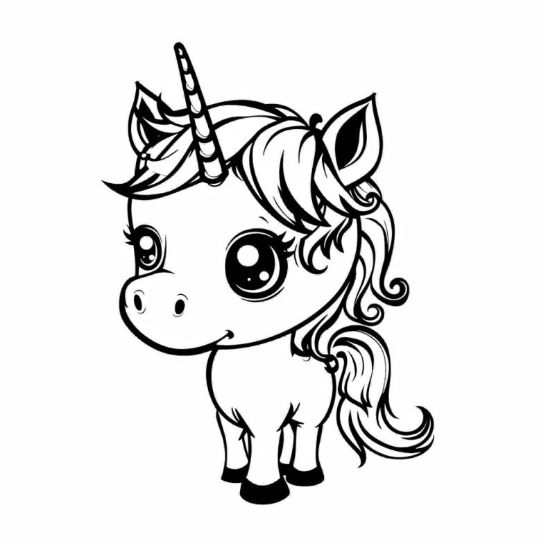 Desenho de Unicórnios para imprimir