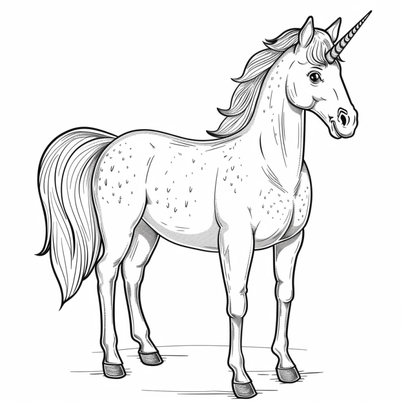 Desenho de Unicórnios para imprimir