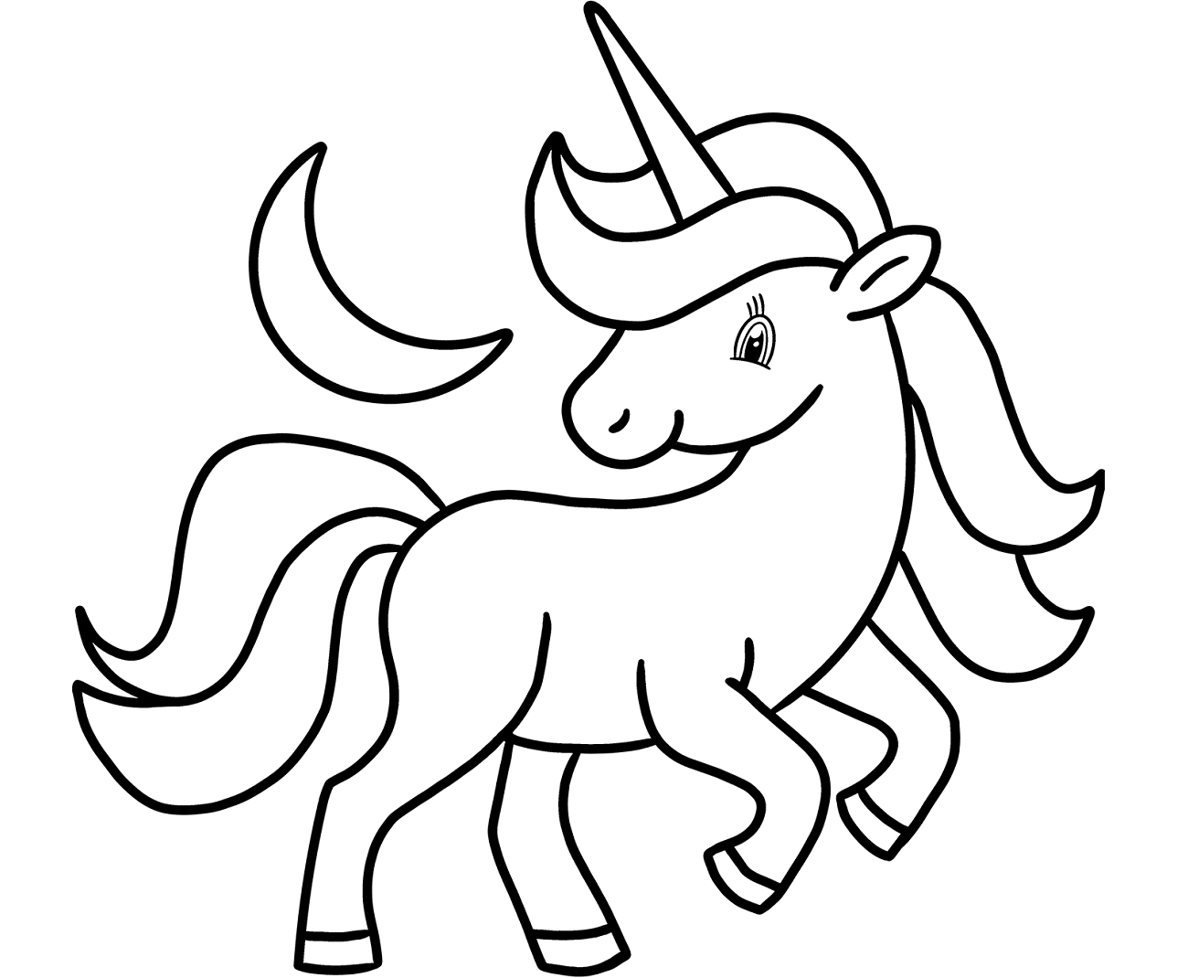 Desenho de Unicórnios para imprimir