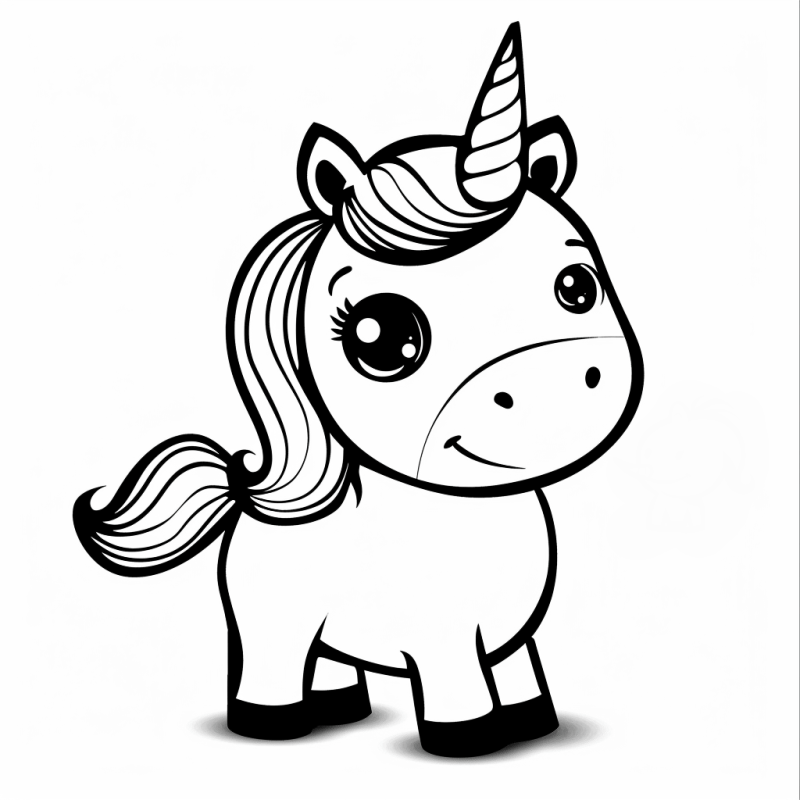 Desenho de Unicórnios para imprimir