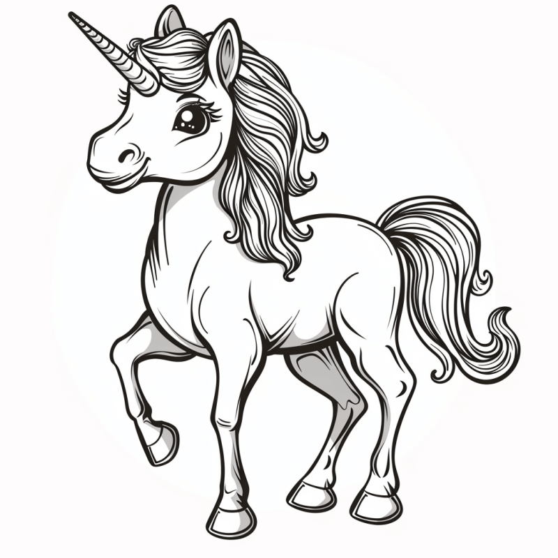 Desenho de Unicórnios para imprimir