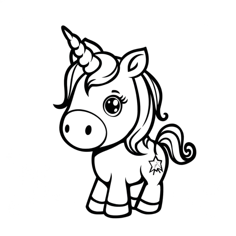 Desenho de Unicórnios para imprimir