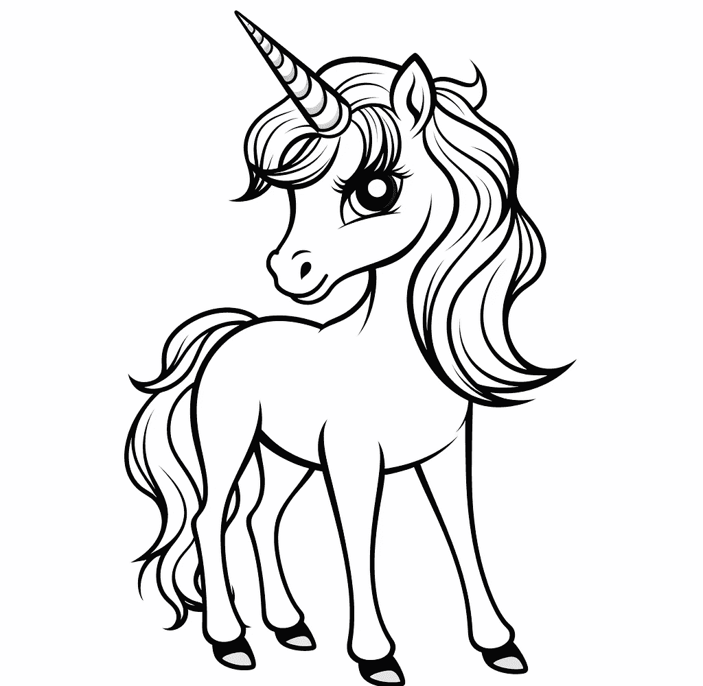 Desenho de Unicórnios para imprimir