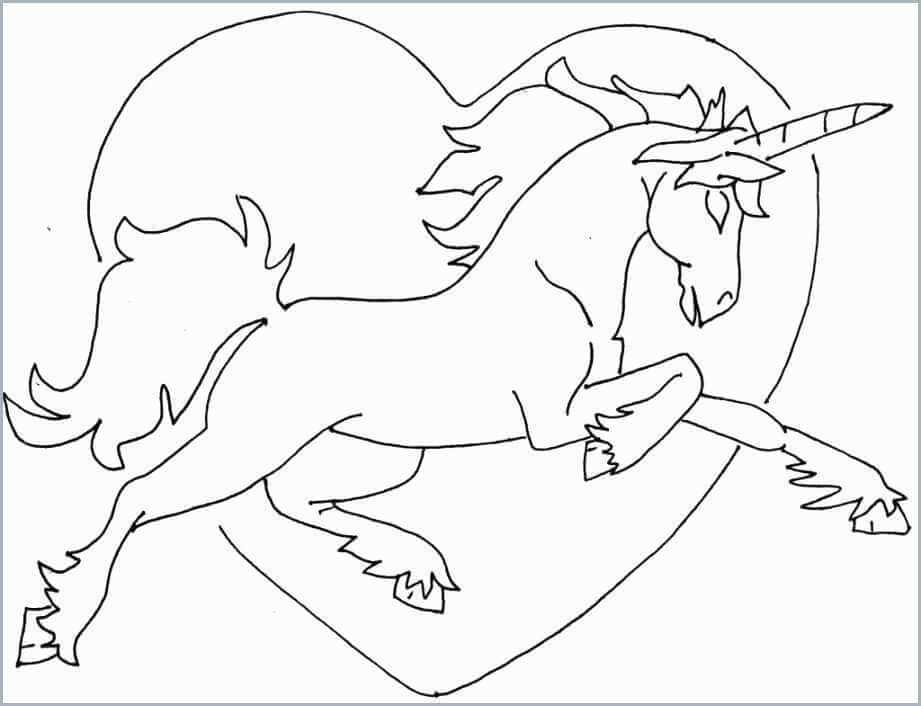 Desenho de Unicórnios para imprimir