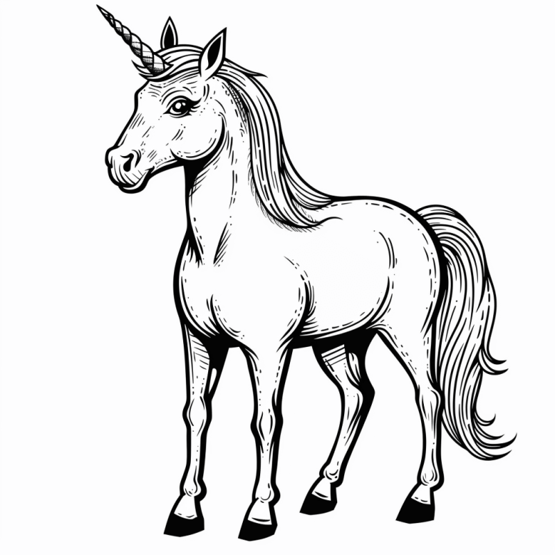 Desenho de Unicórnios para imprimir