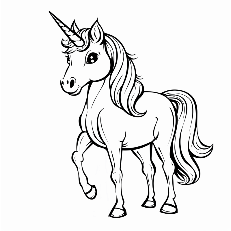 Desenho de Unicórnios para imprimir