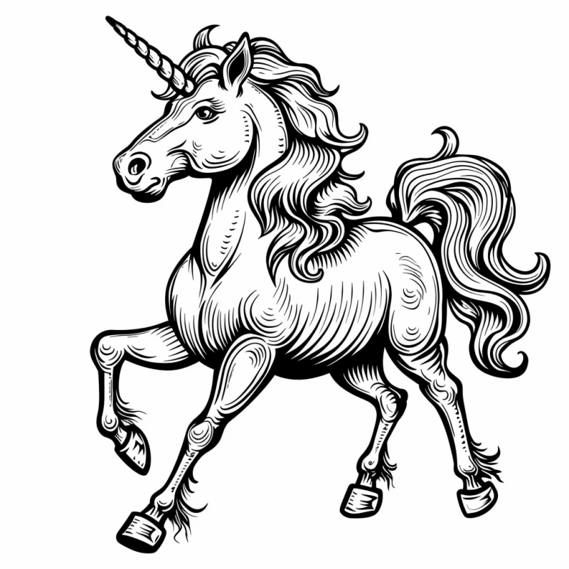Desenho de Unicórnios para imprimir