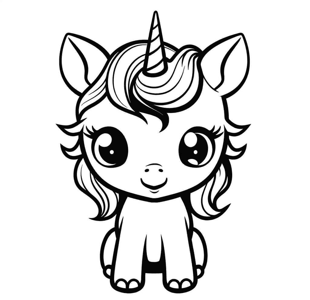 Desenho de Unicórnios para imprimir