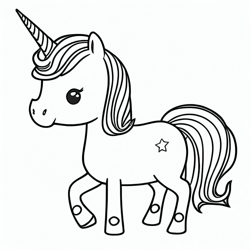 Desenho de Unicórnios para imprimir