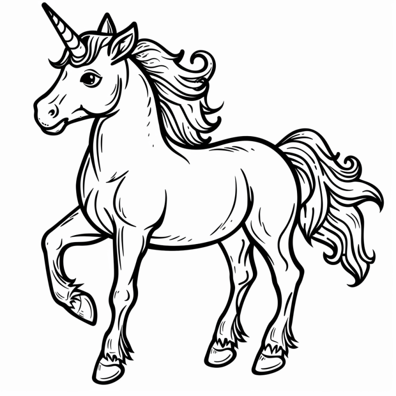 Desenho de Unicórnios para imprimir