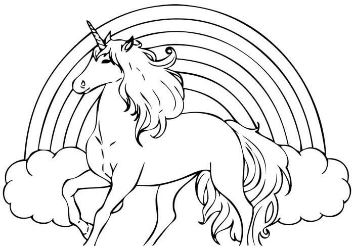 Desenho de Unicórnios para imprimir