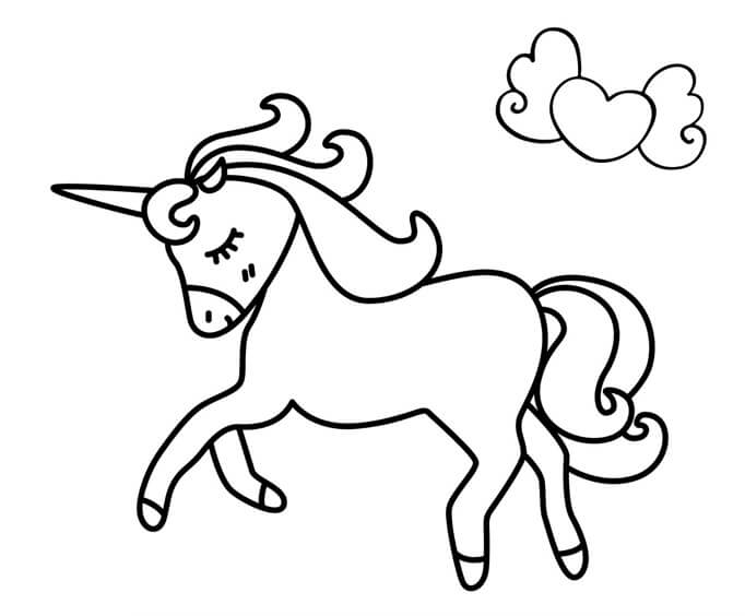 Desenho de Unicórnios para imprimir